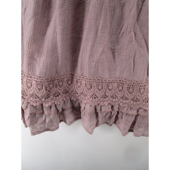 Bluivy Dress Large Fit Flare Ruffle Crochet Boho Pullover NEW - Picture 4 of 13